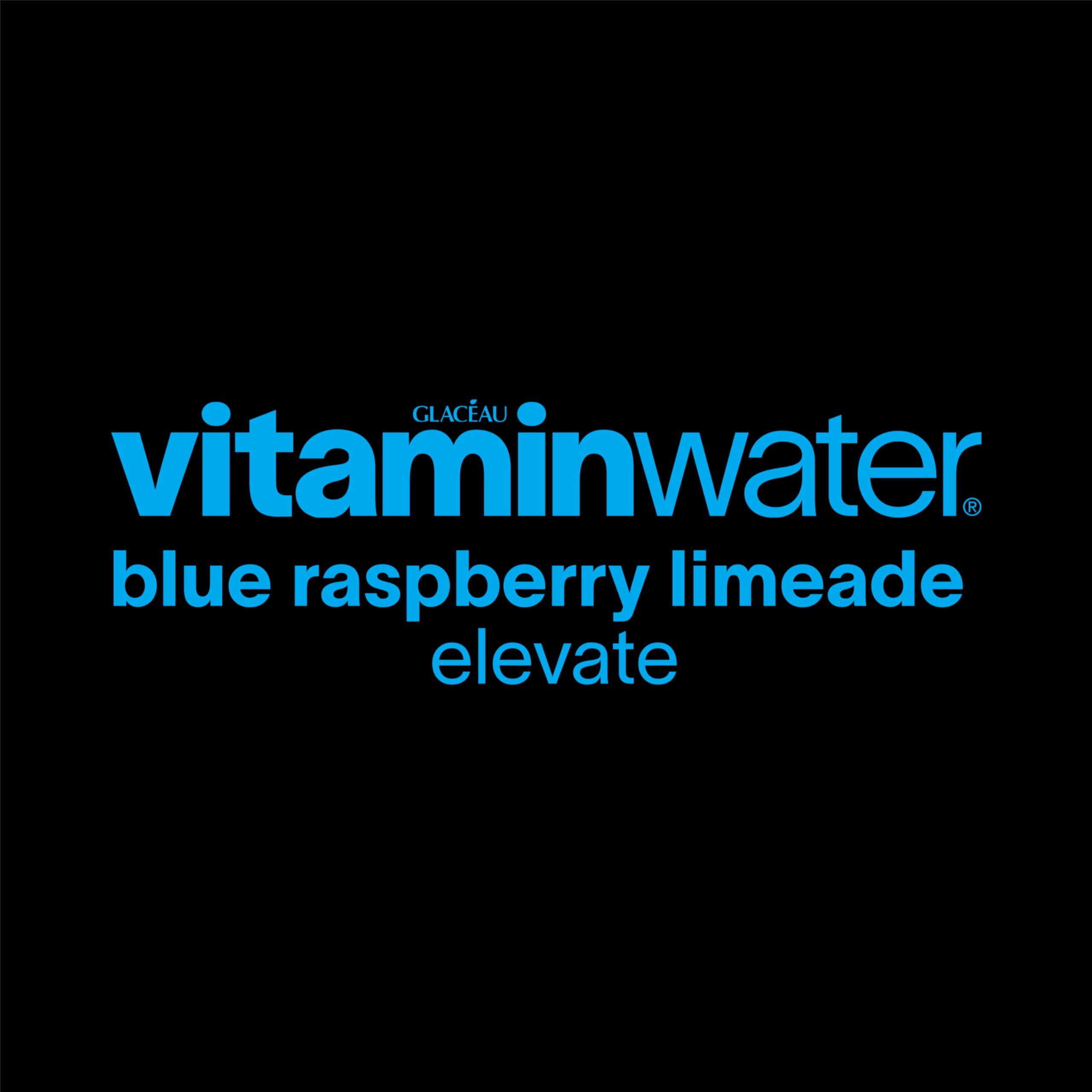 vitaminwater pouring blue raspberry limeade to show color and clarity