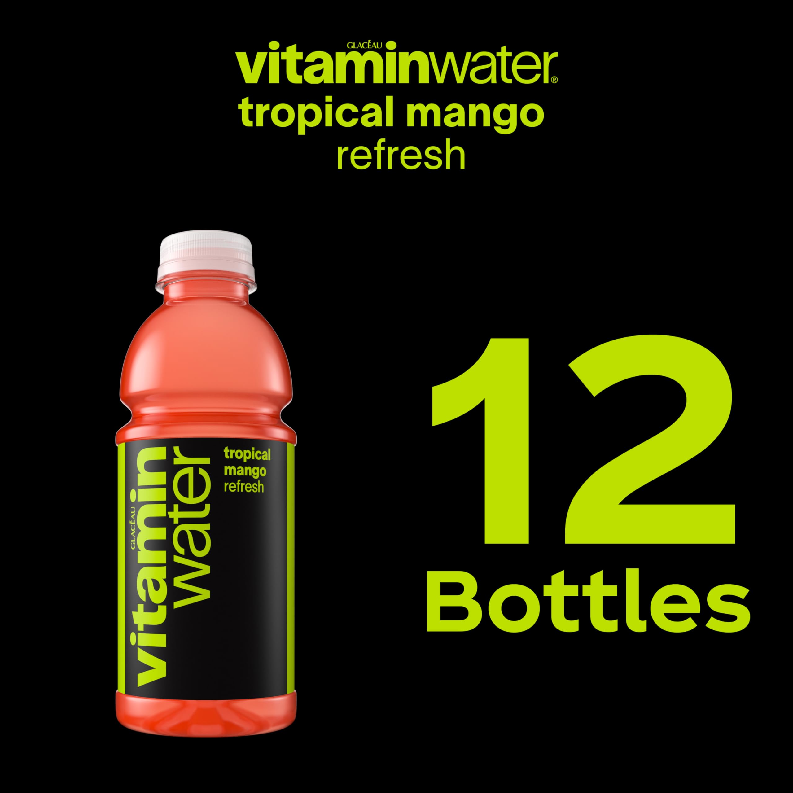 nutrition facts on vitaminwater refresh bottle for quick calorie and vitamin reference