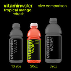 pouring vitaminwater refresh into a glass to showcase color and drinkability