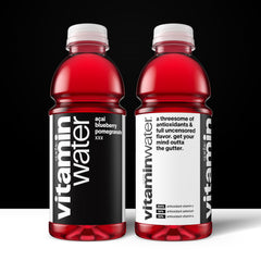 vitaminwater XXX close-up label highlighting vitamin and antioxidant information
