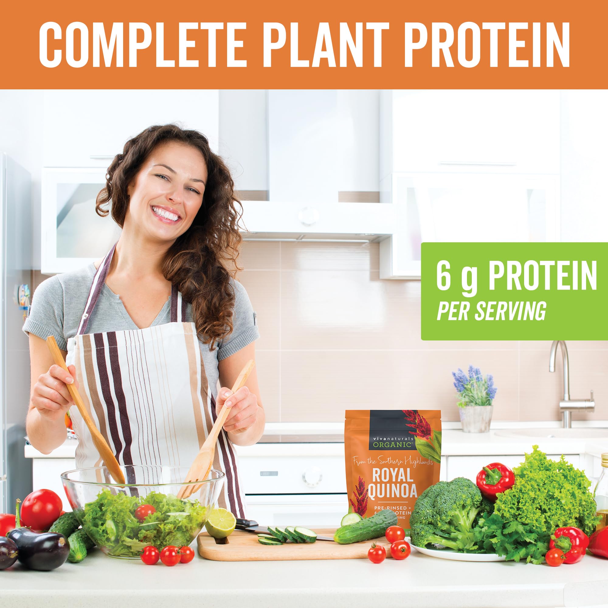 Viva Naturals quinoa milled into flour illustrating gluten-free baking option