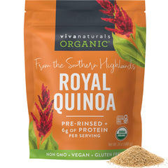 Viva Naturals front package showing organic quinoa benefits and label