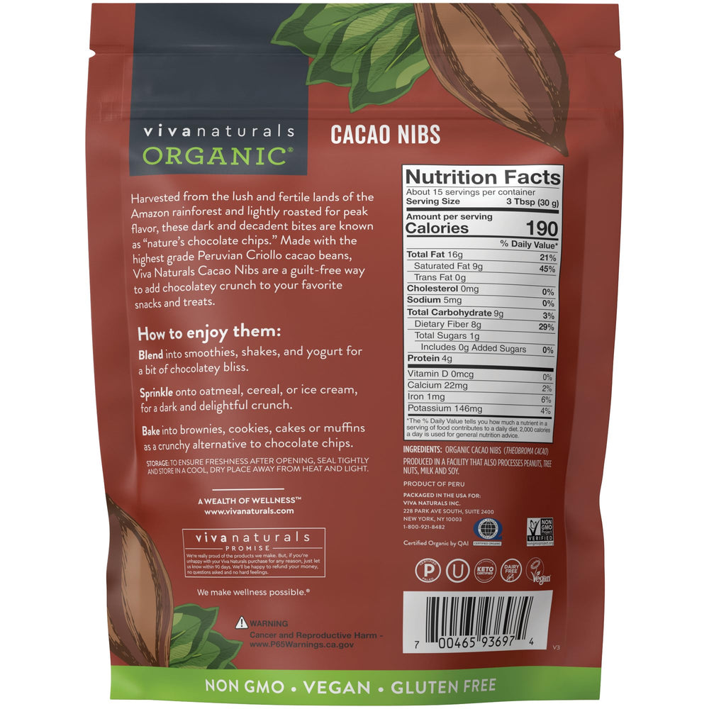 Viva Naturals one-pound pouch beside a calculator showing scale and size