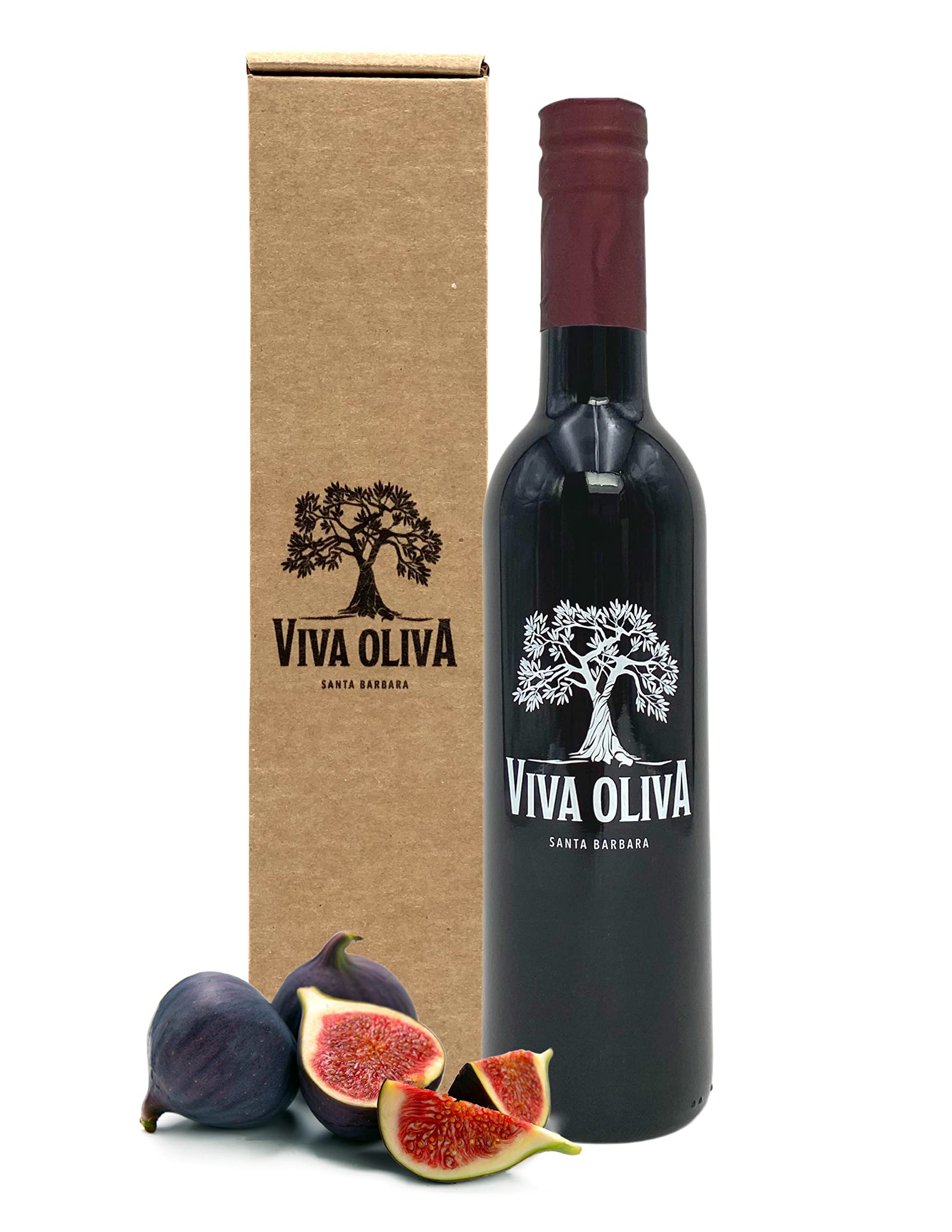 Viva Oliva bottle front view showing elegant balsamic presentation and premium packaging