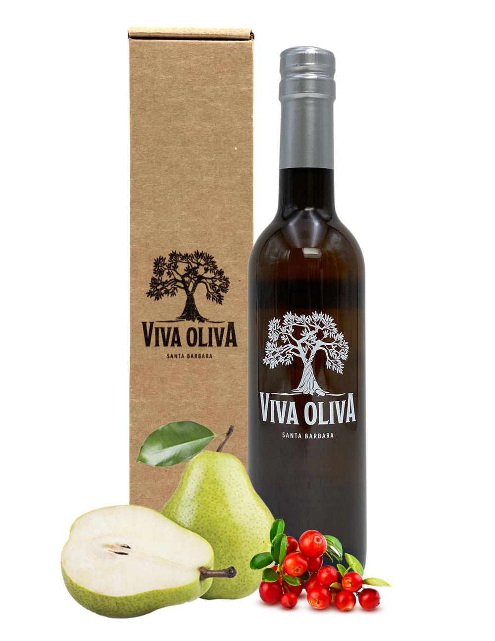 Viva Oliva front packaging showing 375ml bottle and protective box, highlights premium gift appeal