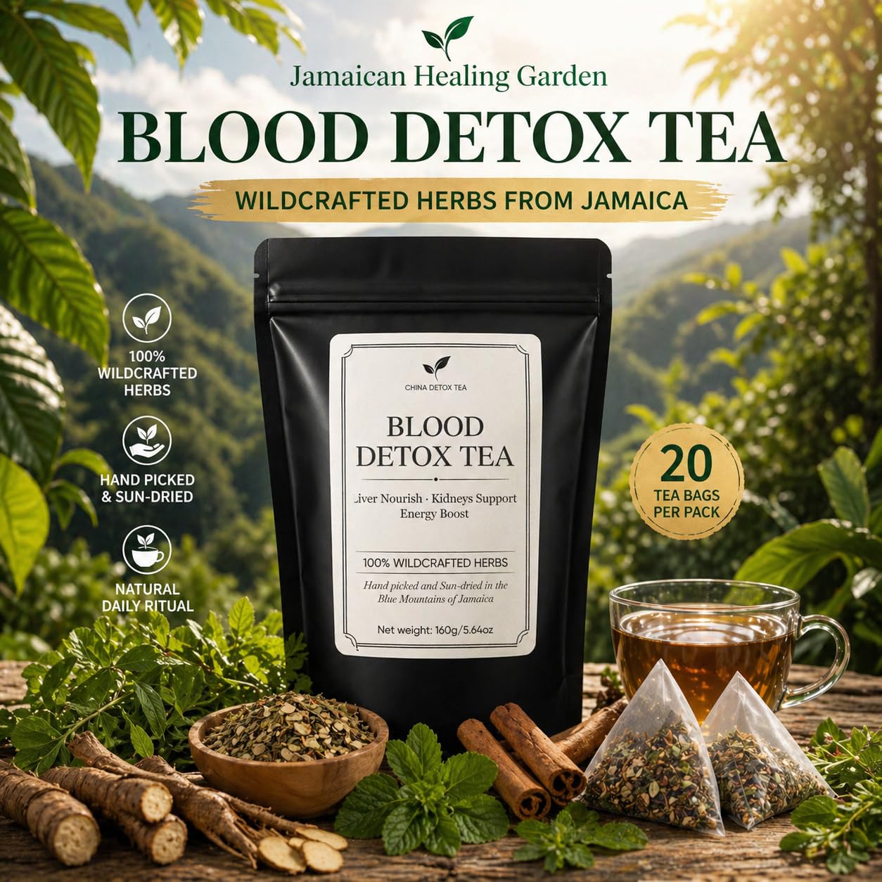 VivaMelhor loose blend texture with cinnamon and roots for rich aromatic complexity