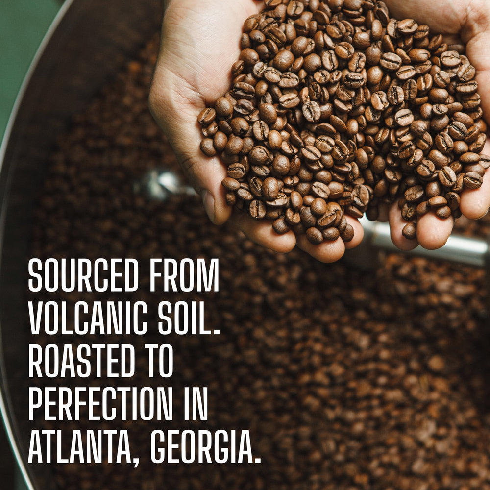 Pour-over brewing with Volcanica beans demonstrating bright, clean extraction