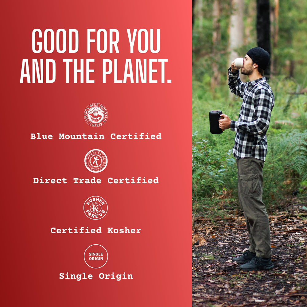 Volcanica sealed bag label close-up proving certification and traceability benefit