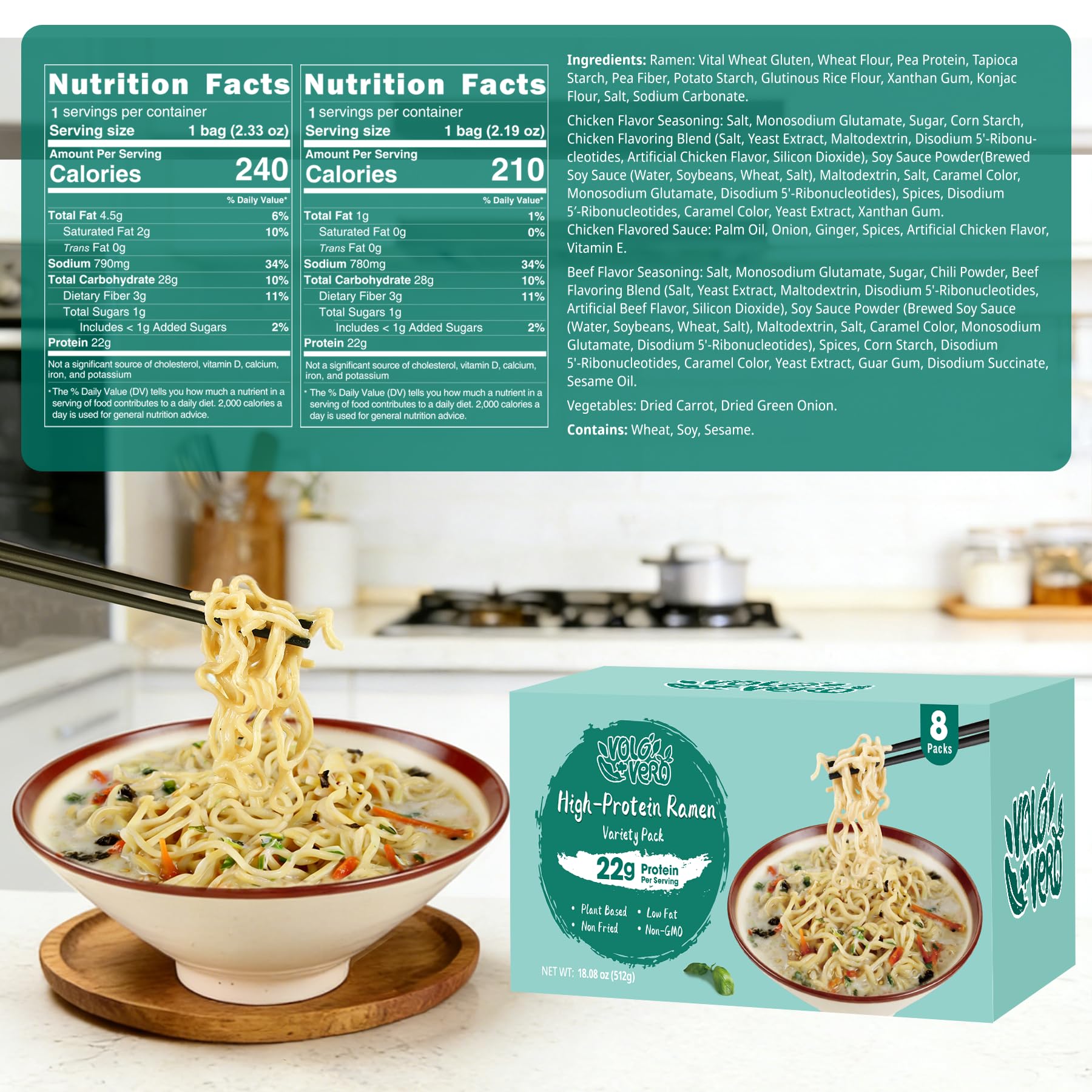 VOLO VERO chicken-flavor bowl ready to eat highlighting hearty protein boost