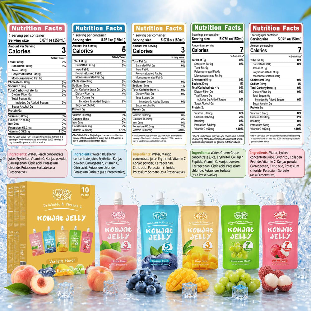 VOLO VERO five-flavor array of Peach Mango Blueberry Lychee Green Grape for choice