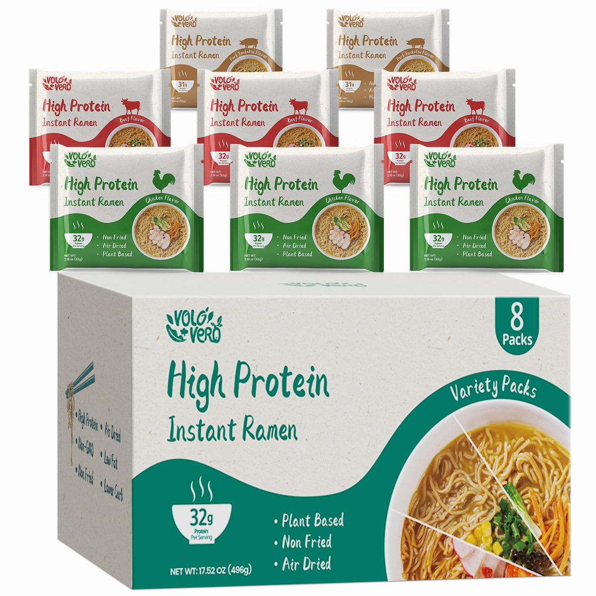 VOLO VERO front packaging showing variety pack and benefits
