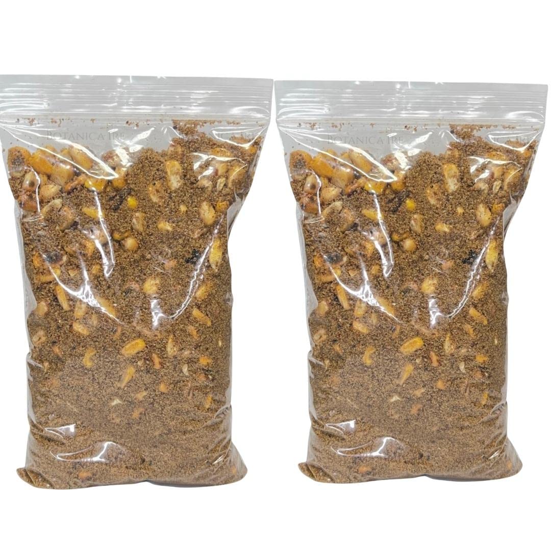 VONLIMEN front package showing maiz jutia and smoked fish for ritual use, ready for altar