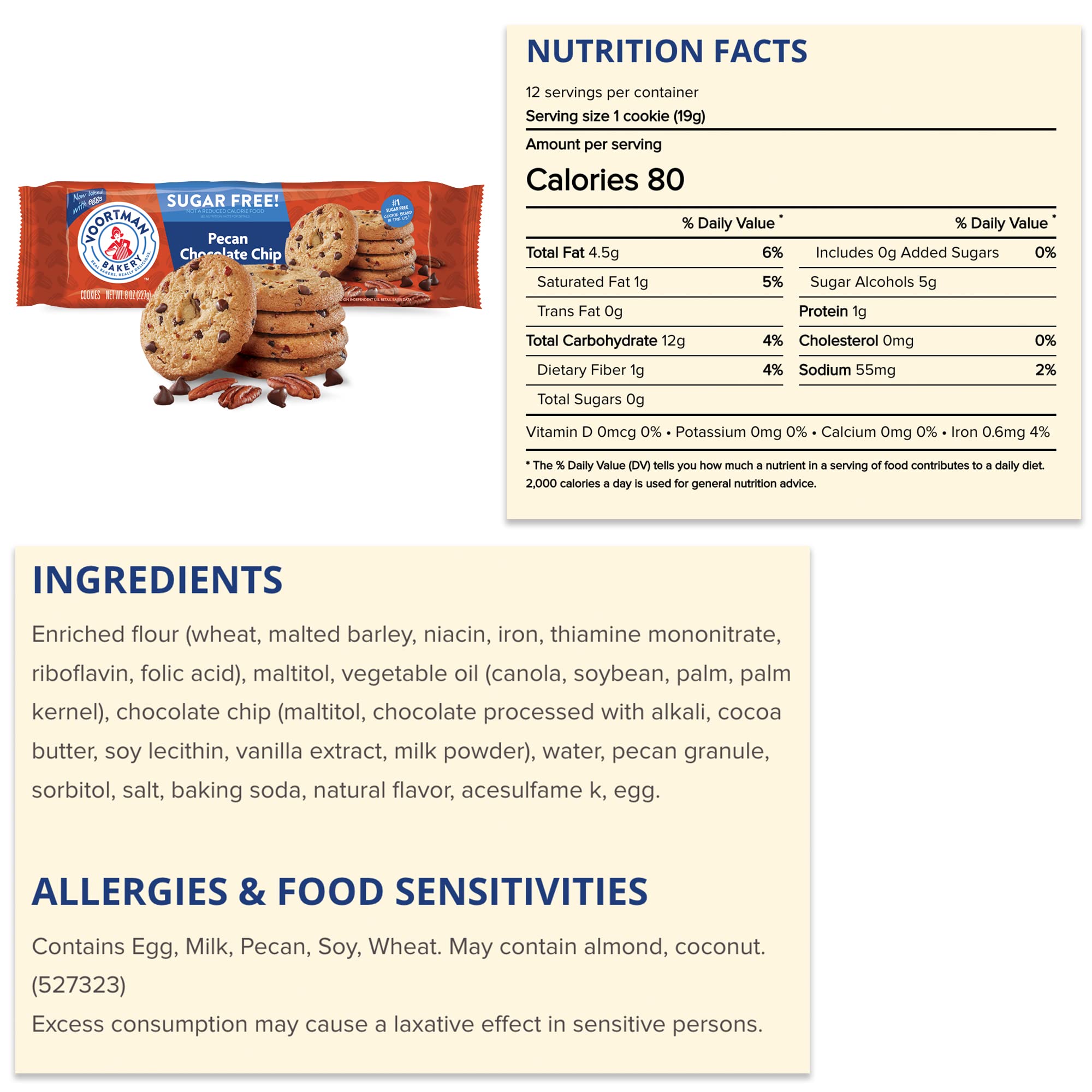 Circle of Drink Voortman nutrition label and ingredients panel for transparency and dietary checks