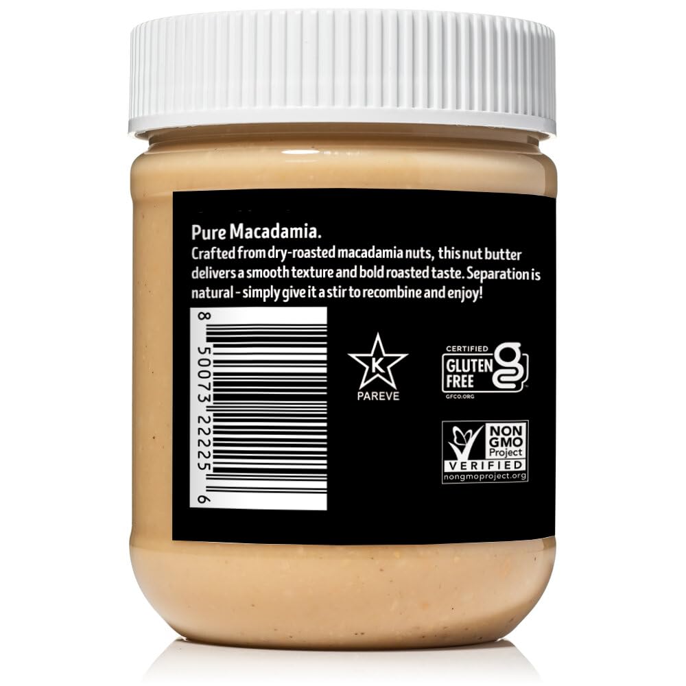 Vör macadamia butter on spoon close-up showing creamy texture and spreadability