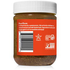 Vör pecan butter closeup texture highlighting creamy smoothness and richness