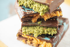 Vör pistachio butter used in bakery setting adding gourmet filling benefit