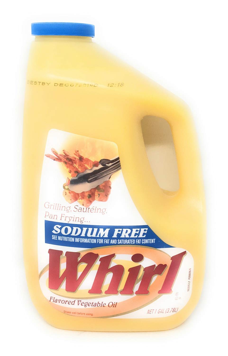 VORAGA Whirl 1-gallon front label showing product name and sodium-free benefit