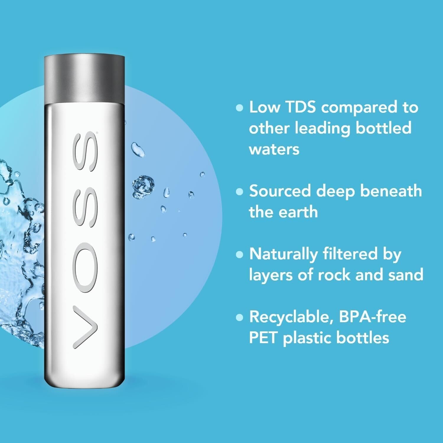 VOSS recyclable PET marking closeup highlighting sustainability benefits