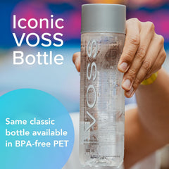 VOSS single 500ml bottle front label showcasing brand elegance and purity