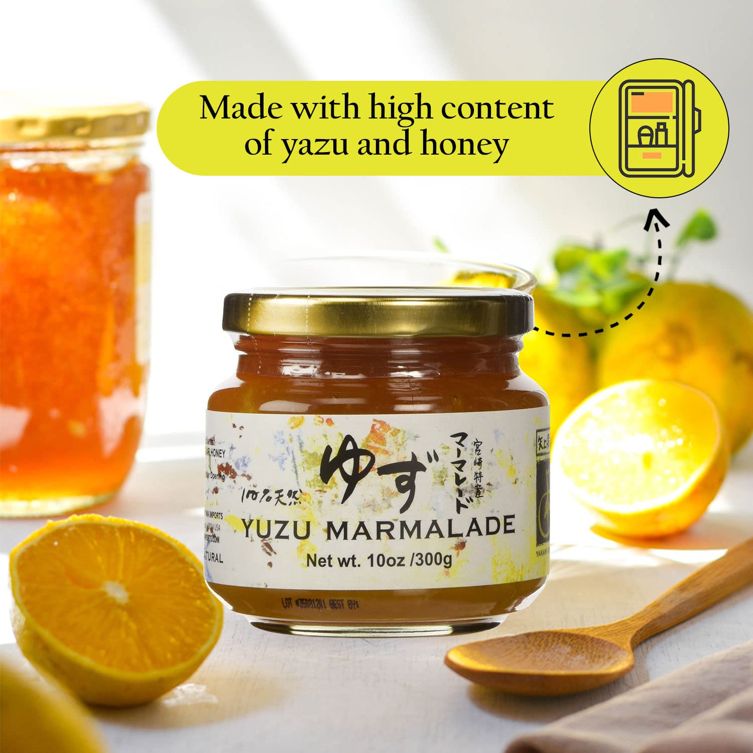 WA Imports product beside ruler illustrating Yakami Orchard jar dimensions