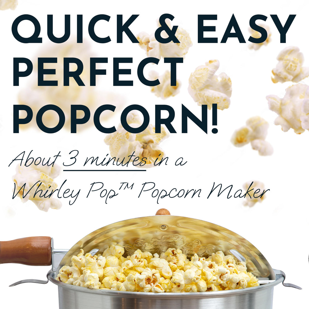 Wabash Valley Farms oil inside a whirley pop demonstrating even popping benefit