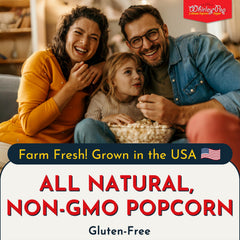 Wabash Valley Farms yellow kernels close-up highlighting quality and popping reliability