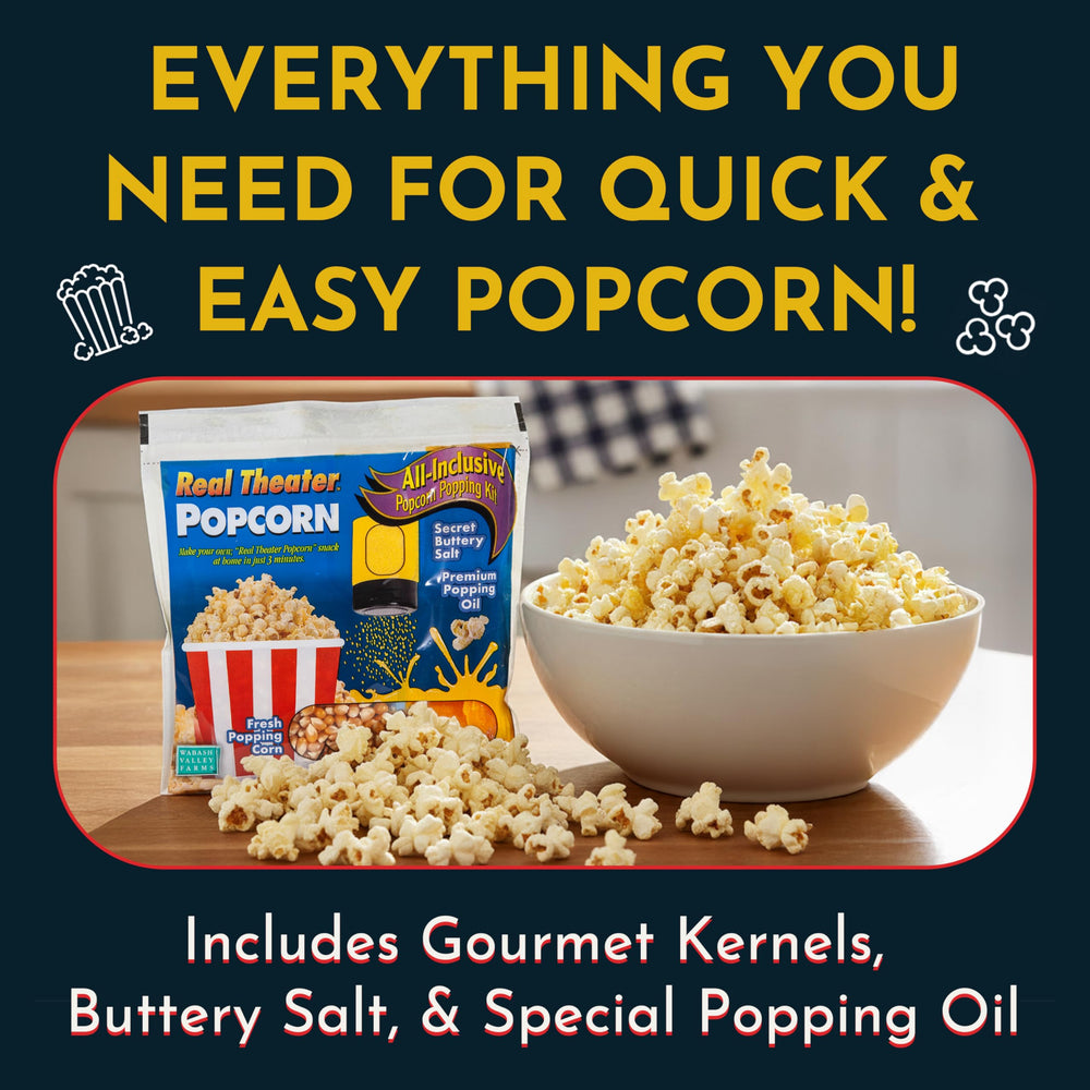 Wabash Valley Farms popcorn popping in a machine, fast three-minute popping convenience