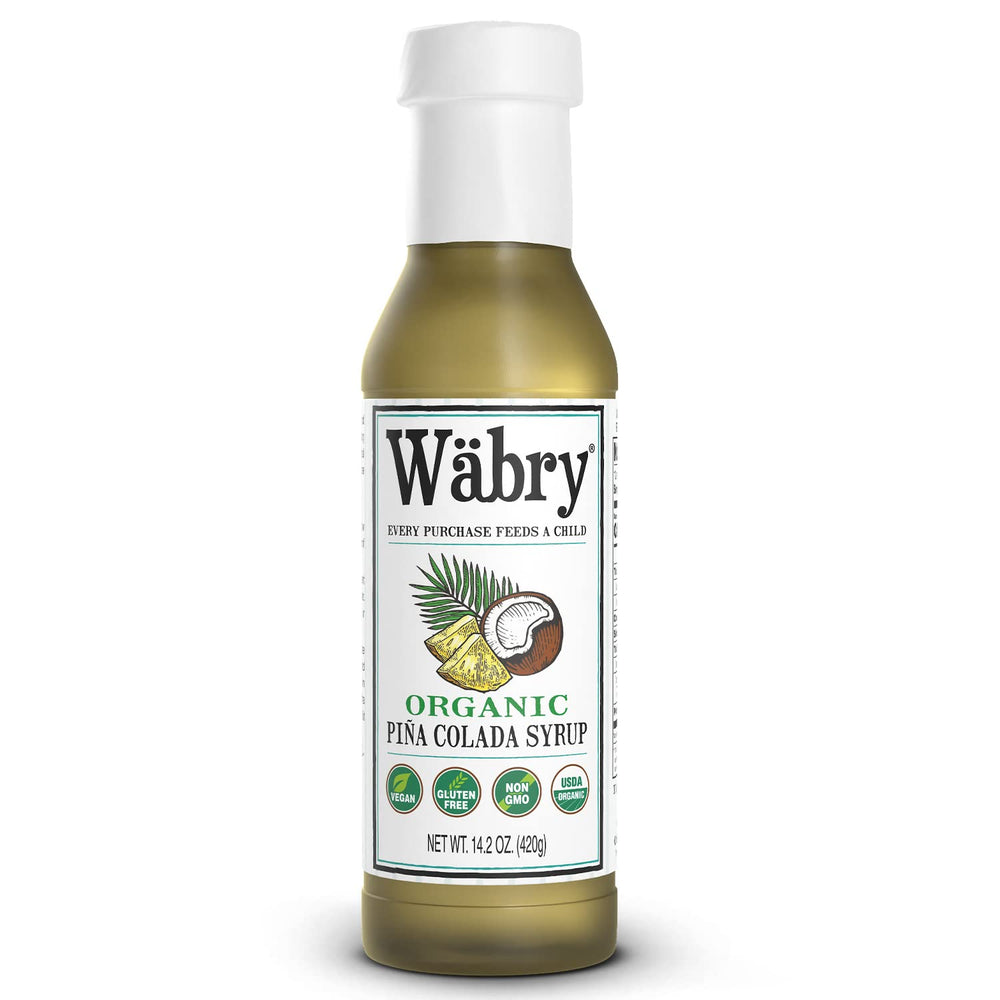 Wabry bottle front showing label and tropical branding for easy selection