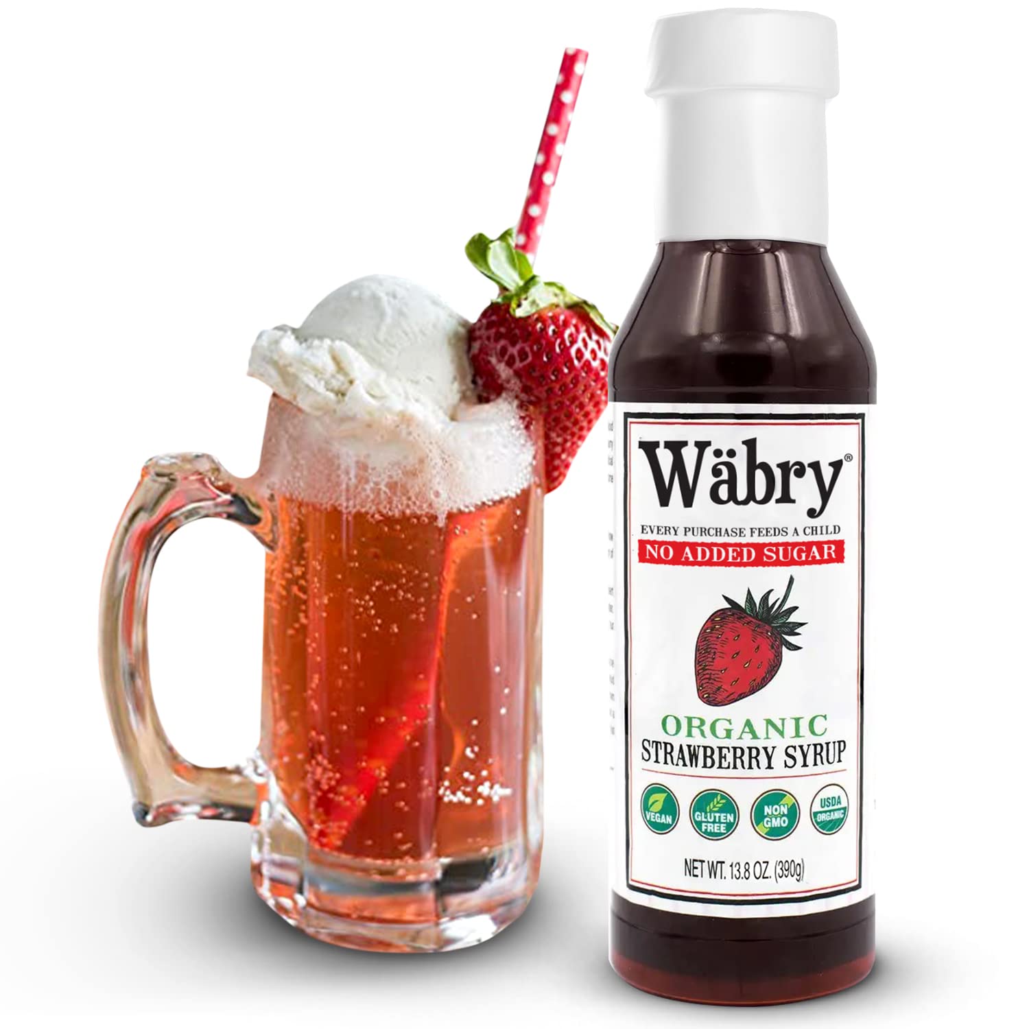 Wäbry close-up of syrup texture highlighting natural fruit pieces