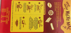 WACKY MAC close-up of four pasta shapes highlighting texture and appeal