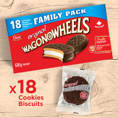 Individually wrapped Wagon Wheels cookie with brand visible, ideal for on-the-go snacking and portion control