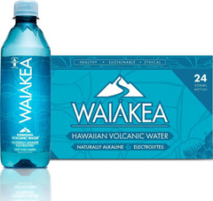 Waiakea front packaging showing 500ml bottles and eco label for convenience