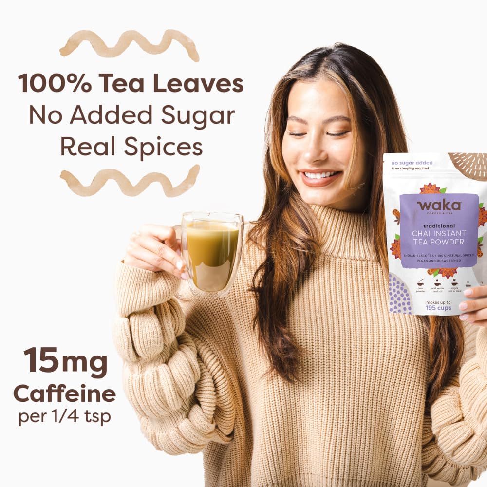 Waka Coffee chai powder folded into batter showing baking versatility