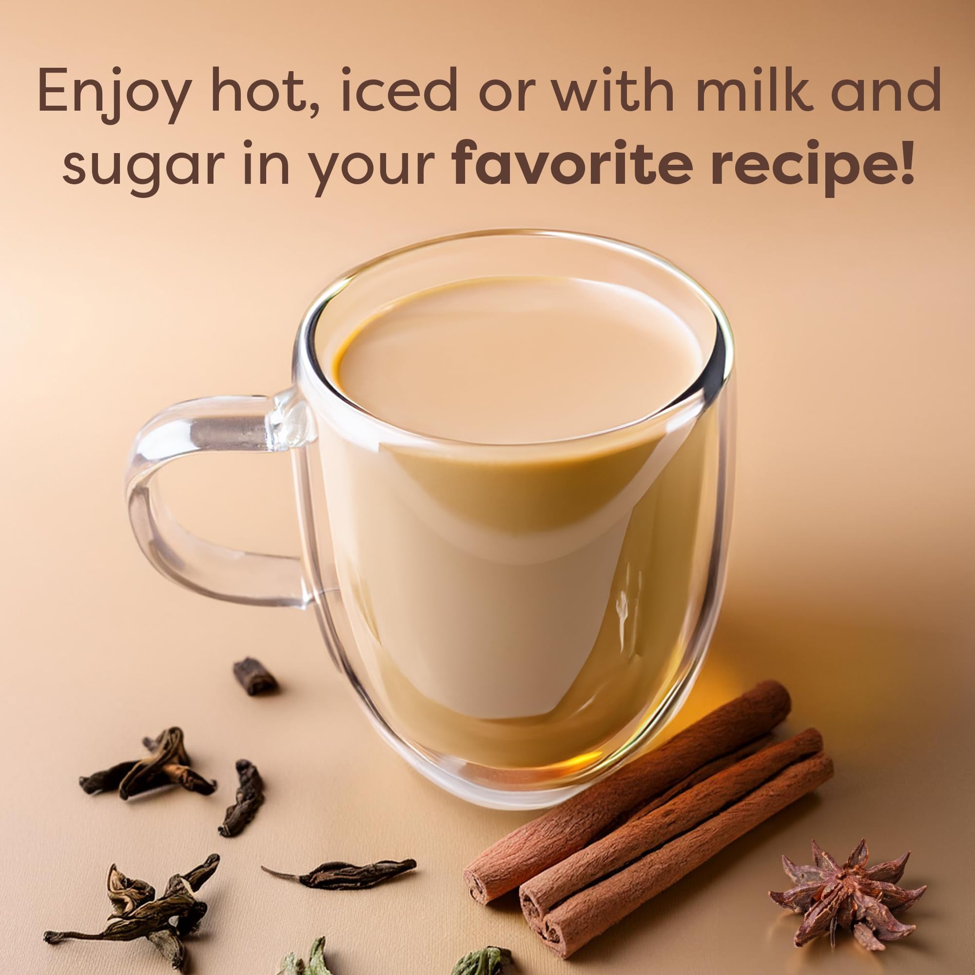 Waka Coffee iced chai in tall glass illustrating refreshing cold option