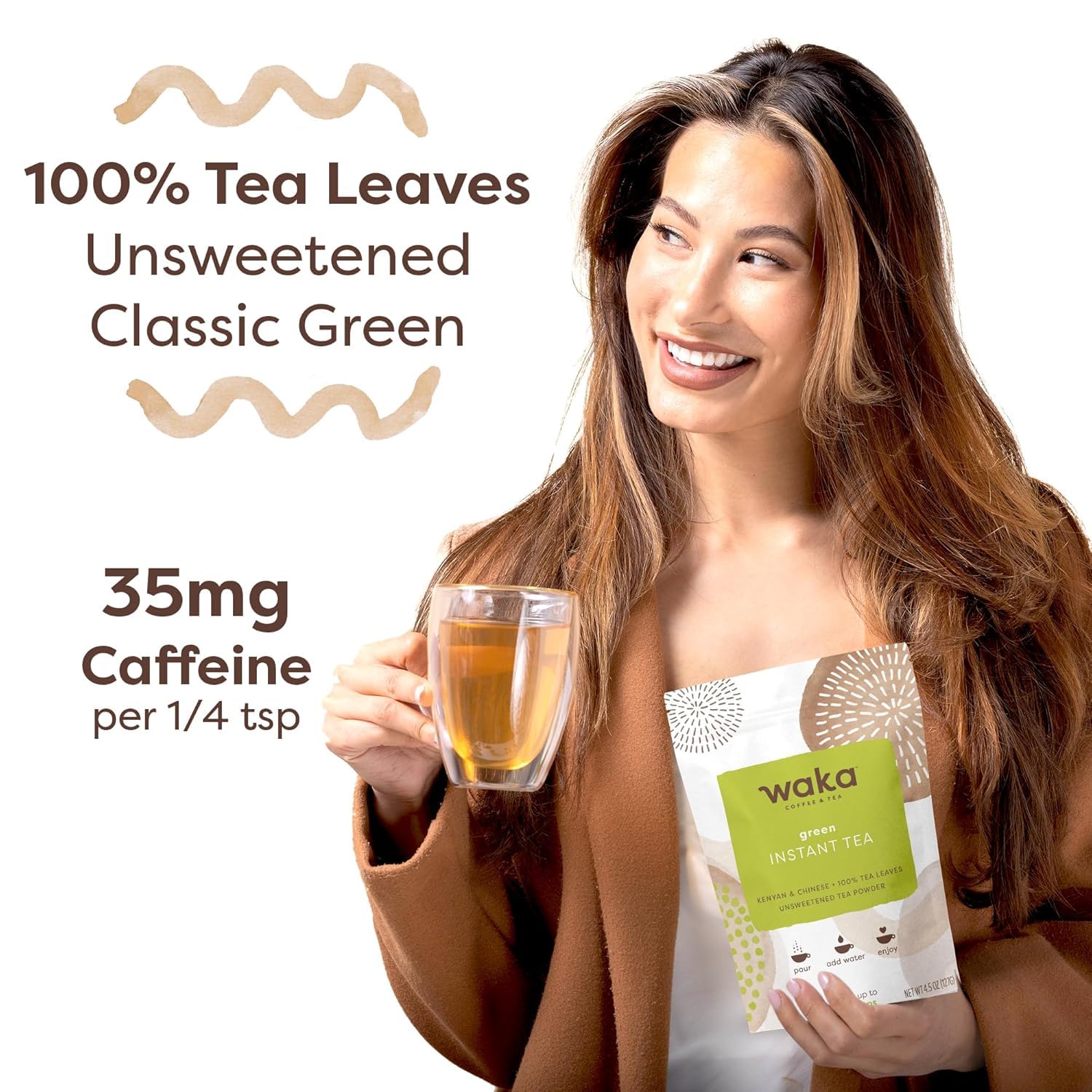 Waka label close-up showing ingredient honesty and no additives benefit