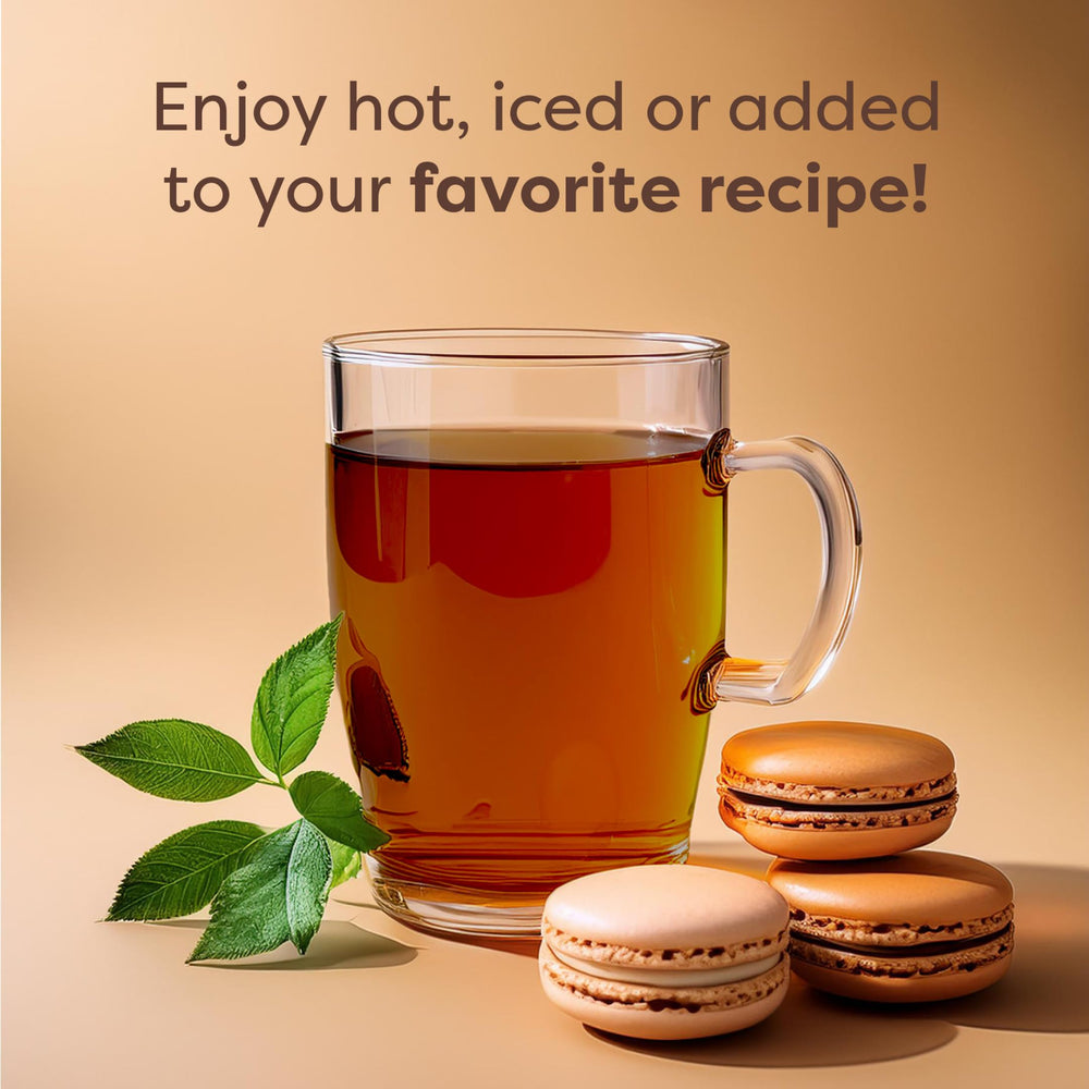 Cup of Waka decaf tea in a home setting promoting evening enjoyment