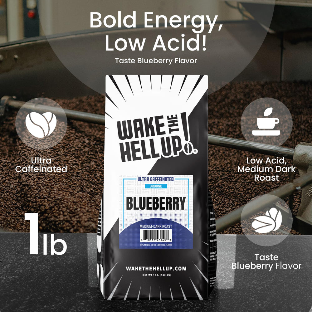 Wake The Hell Up! close-up of ground coffee texture highlighting rich grind and aroma