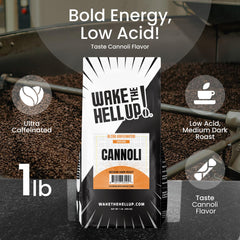 Wake The Hell Up! close-up of medium-dark roast beans highlighting rich color and depth