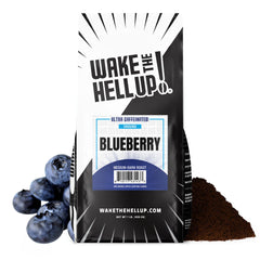 Wake The Hell Up! front packaging 1lb bag showing product name and roast benefits