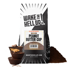 Wake The Hell Up! front packaging showing 1lb bag and bold branding, energizing start