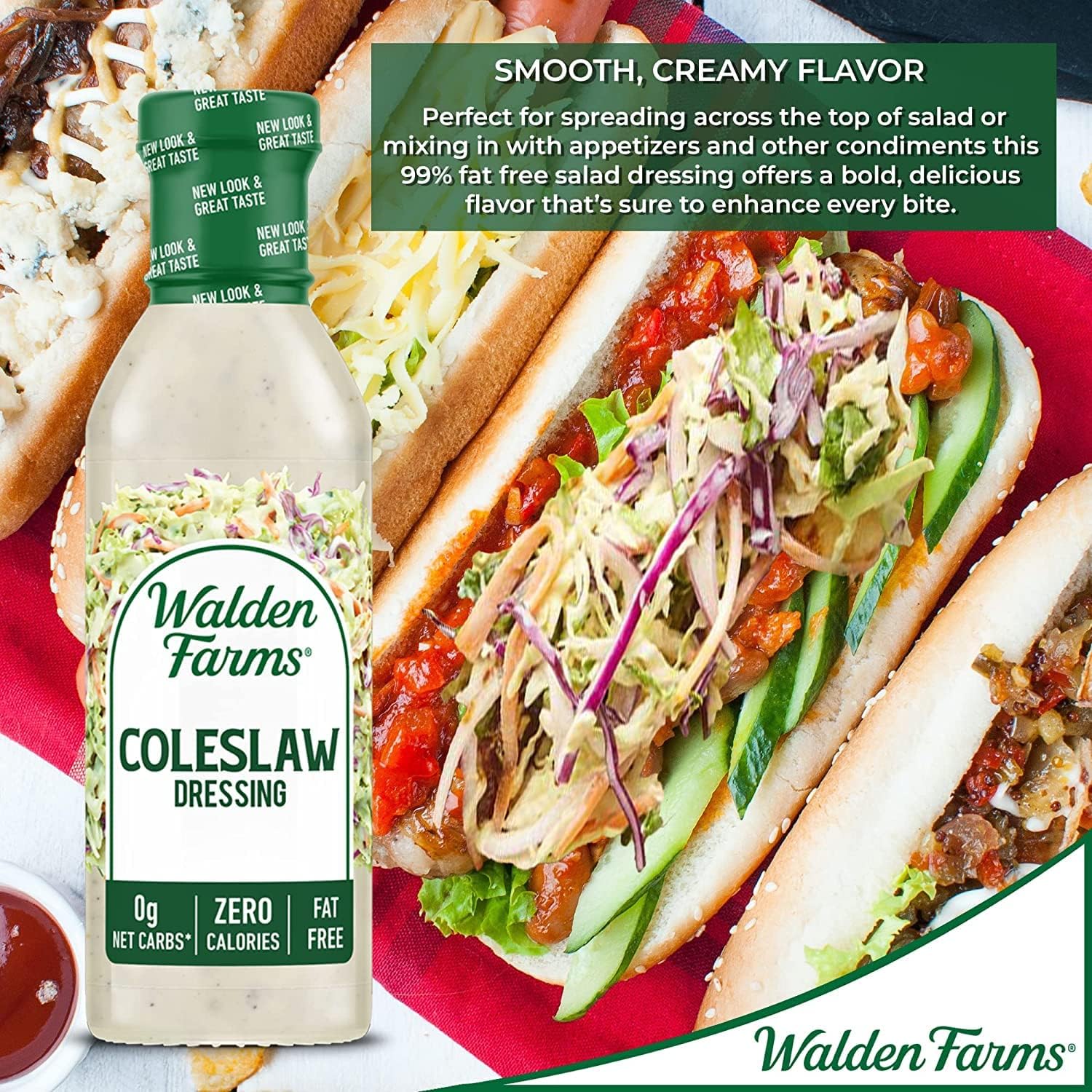 Walden Farms spread on wrap showing convenient low-carb condiment option