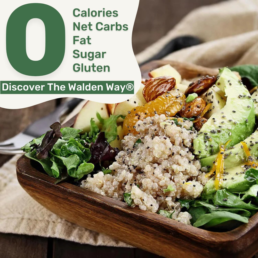 Walden Farms close-up pour displaying creamy texture and flavorful coating benefit