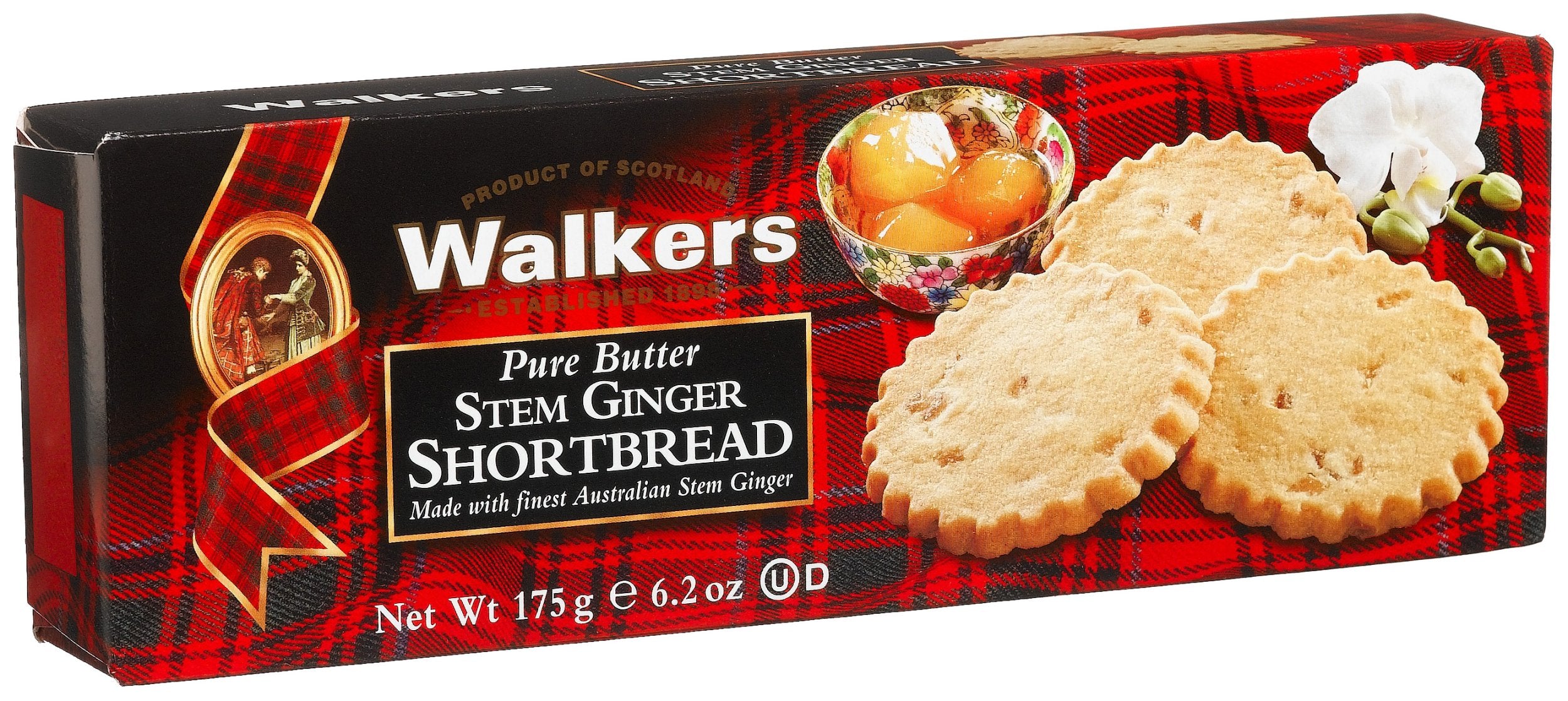 Walkers cookie edge showing thin crisp texture and buttery crumb benefit
