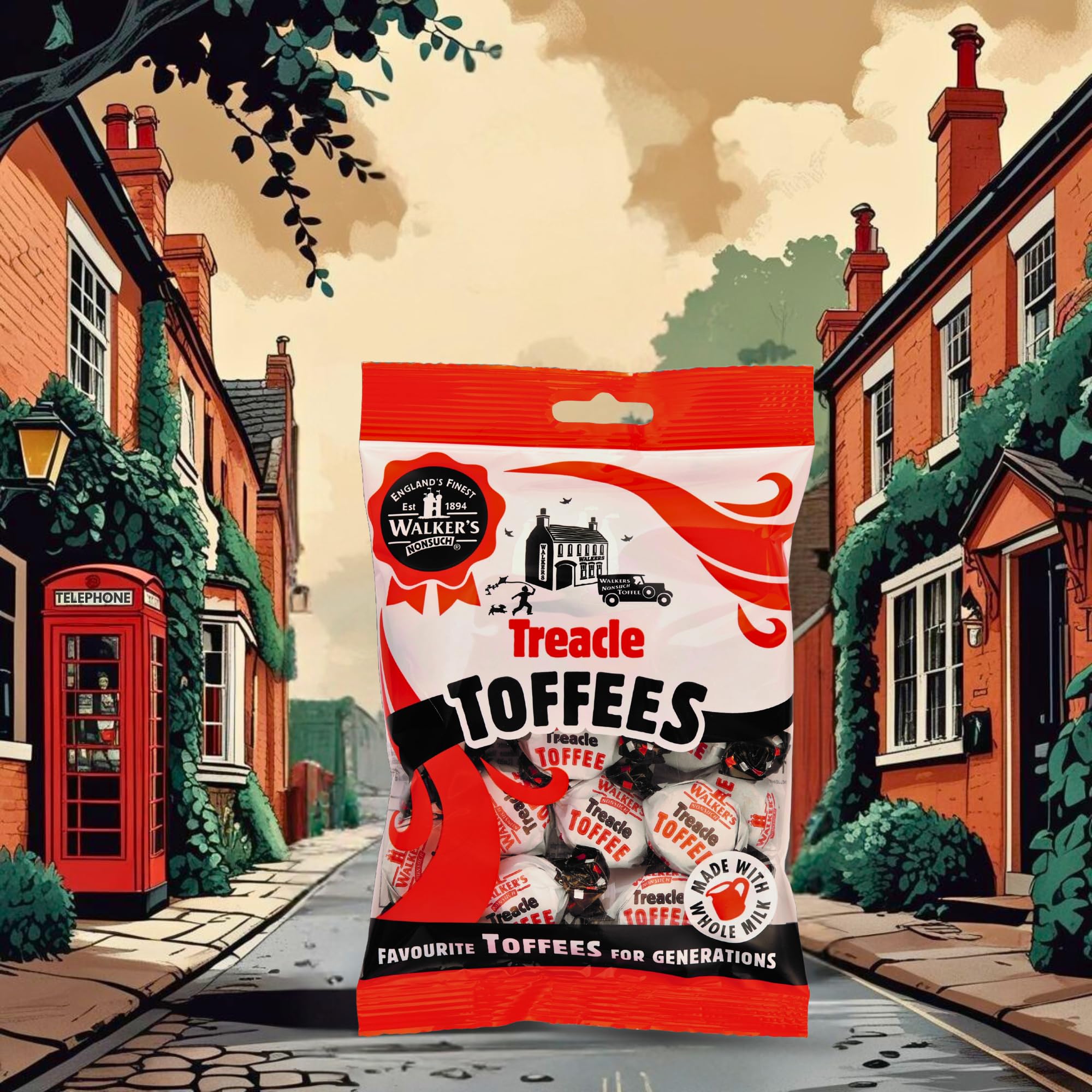 Walkers' Nonsuch butter and black treacle ingredients arranged to show quality sourcing