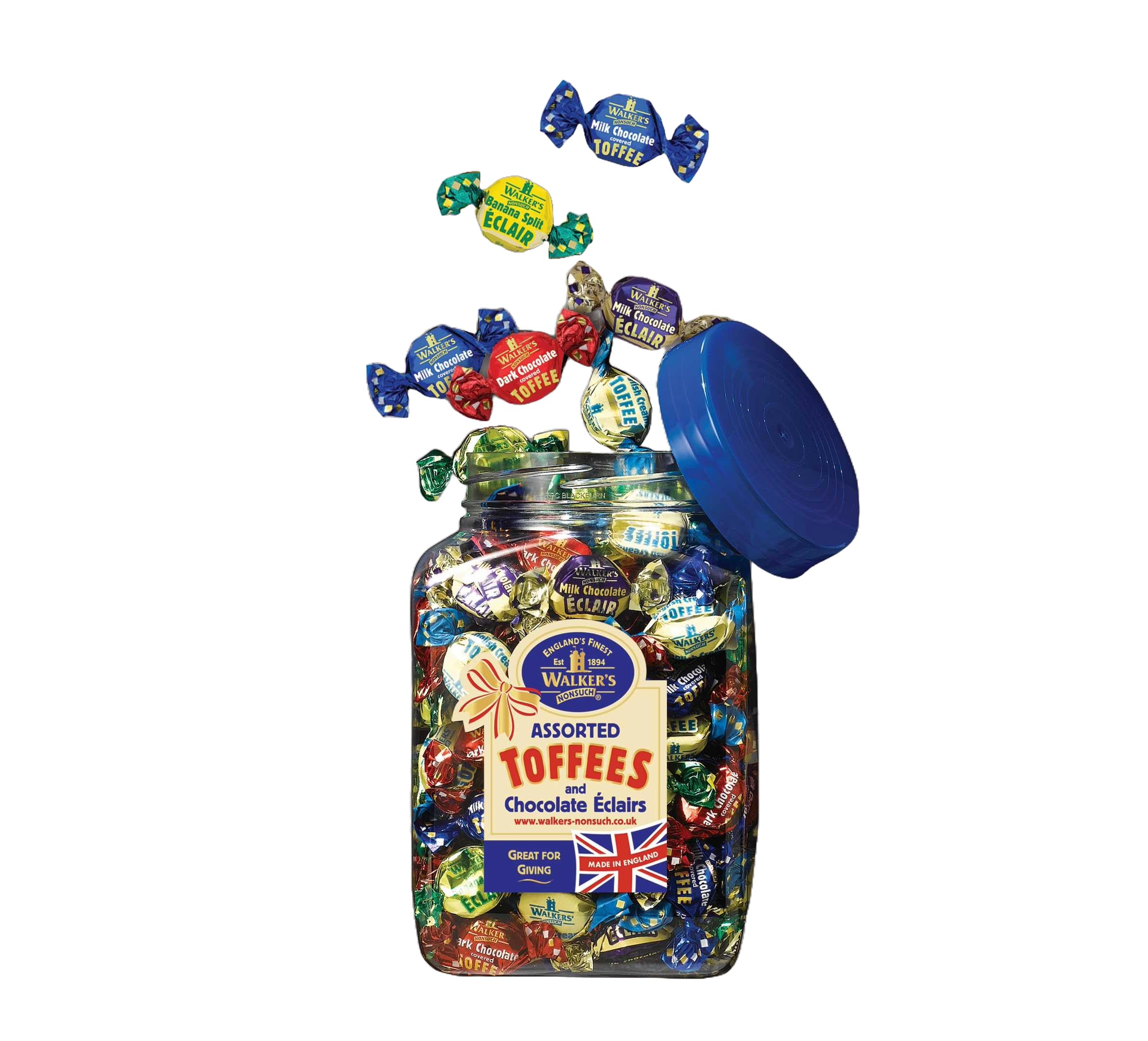 Walkers' Nonsuch open bag with assorted toffees ready to serve