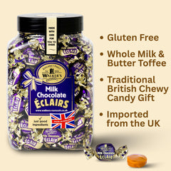 Walkers' Nonsuch open jar with resealable lid showing airtight storage convenience