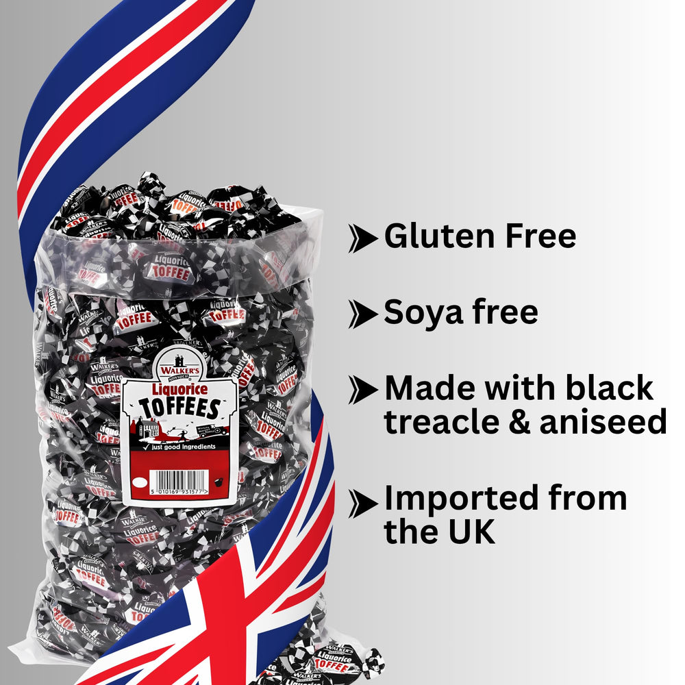 Walkers' Nonsuch unwrapped toffee piece highlighting rich licorice taste
