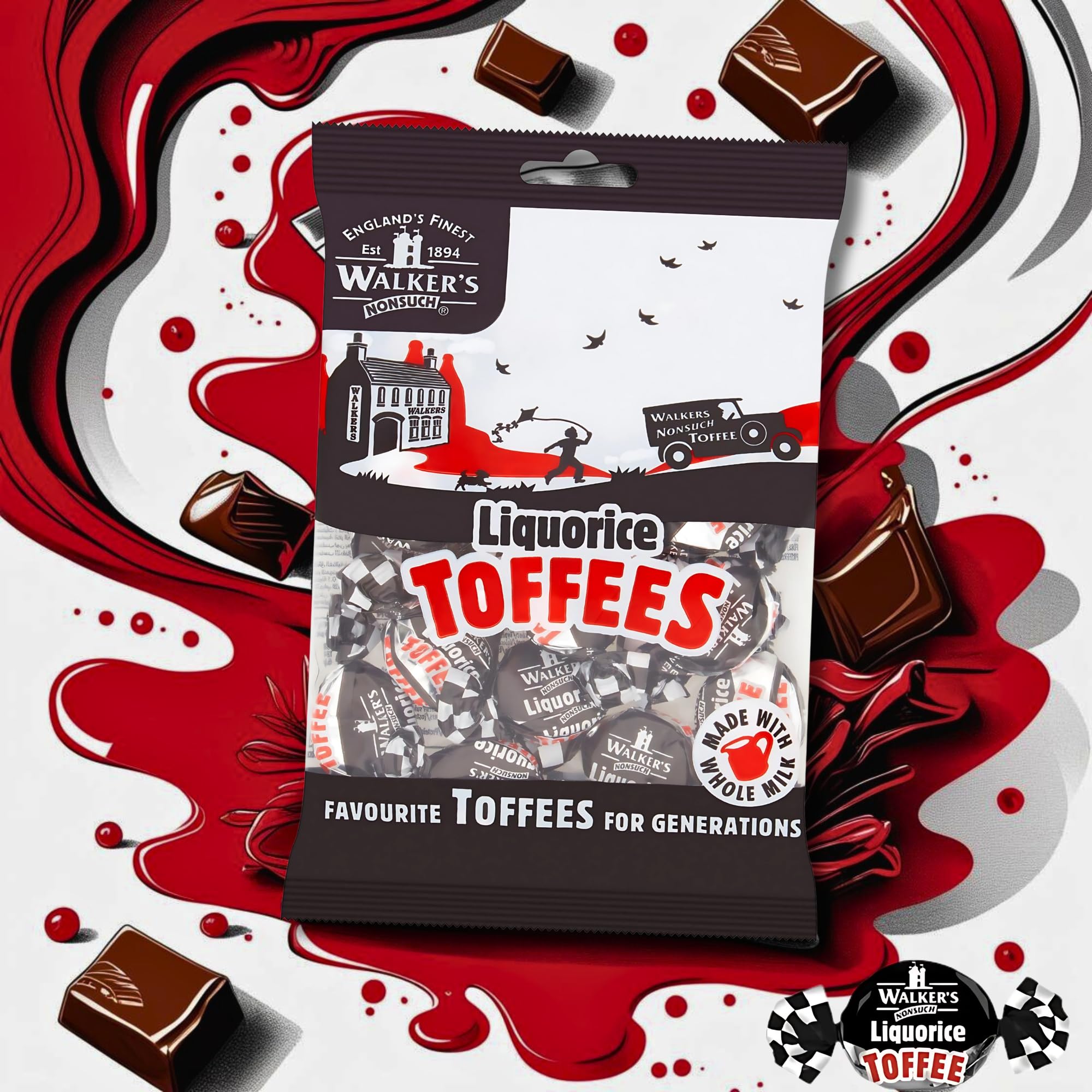 Walkers' Nonsuch toffees in hand showing size and satisfying chew