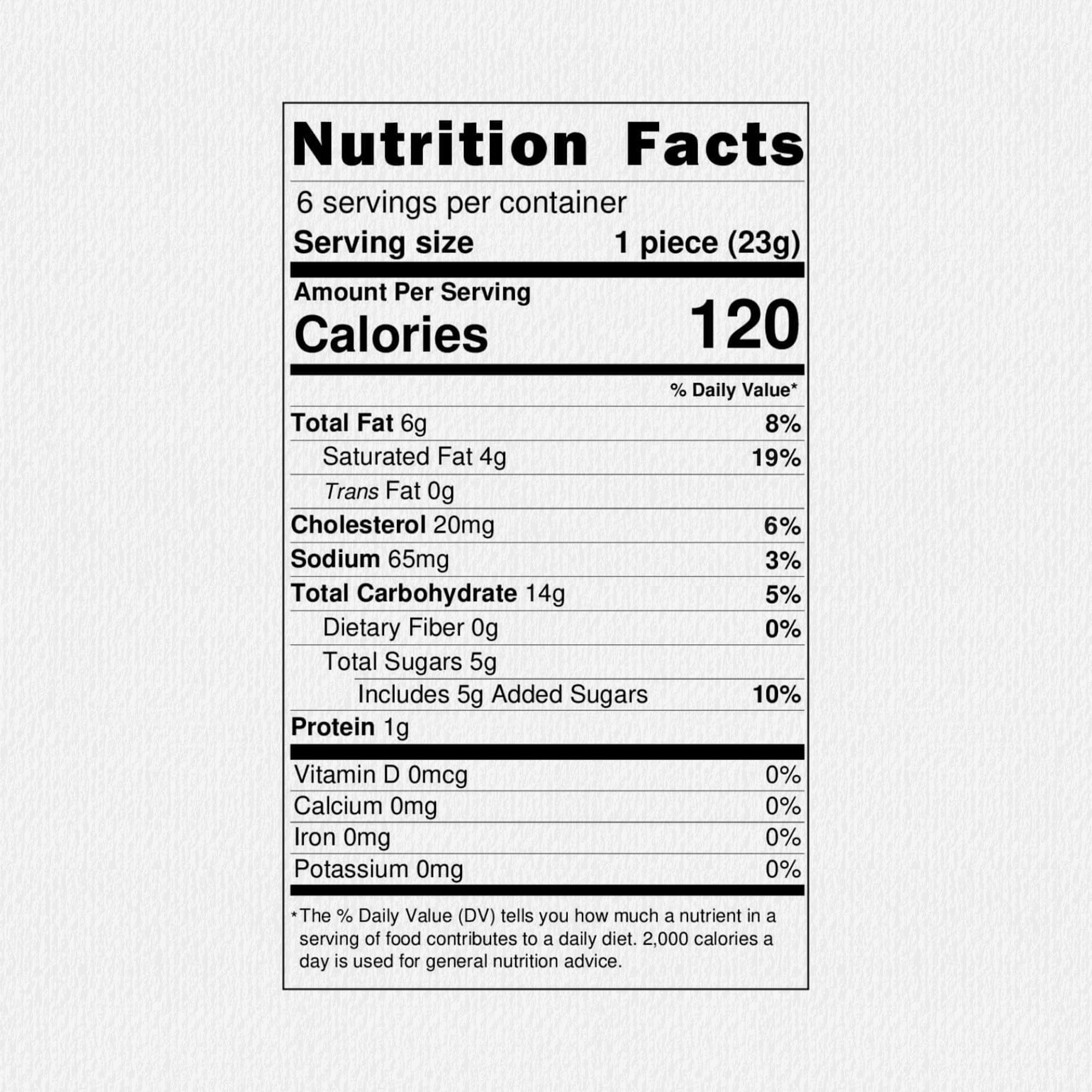 Walkers product label and ingredients panel demonstrating natural recipe