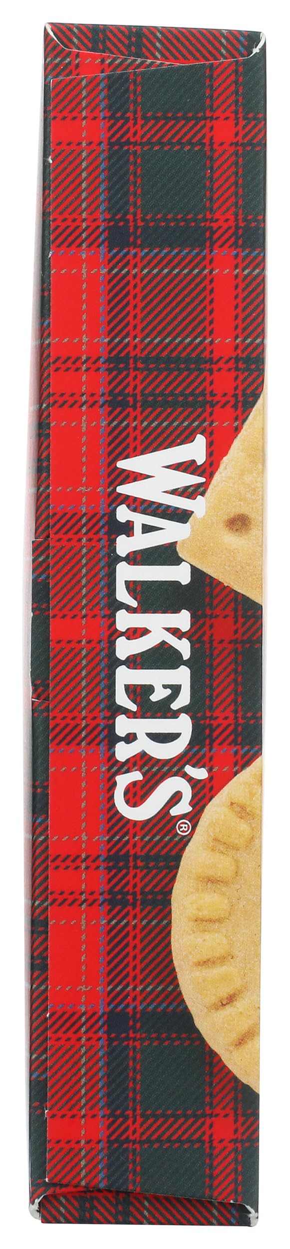 Walkers open tin overhead revealing mixed cookies for immediate presentation appeal